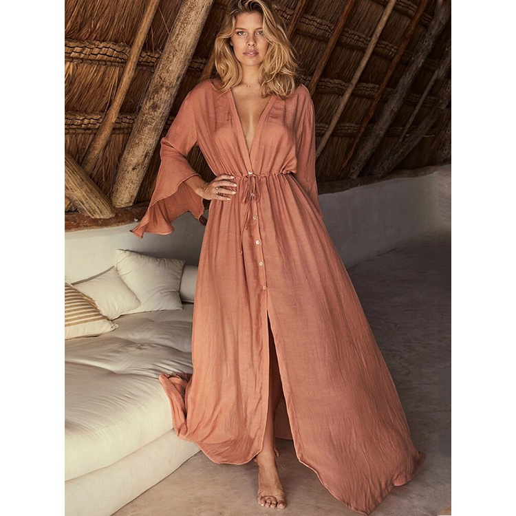 bohemian robe dress