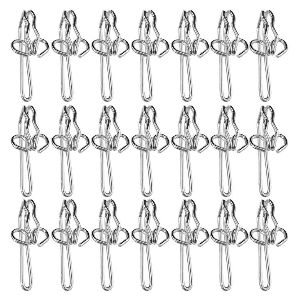 100x Metal Butterfly Style Curtain Drapery Hooks Header Tape