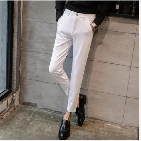 white formal pants men