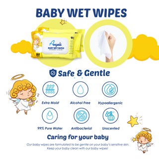 ANGELS Baby Wet Wipes Carton Sale  - 30 / 80 Wipes Pack - Safe & Gentle for babies! #3