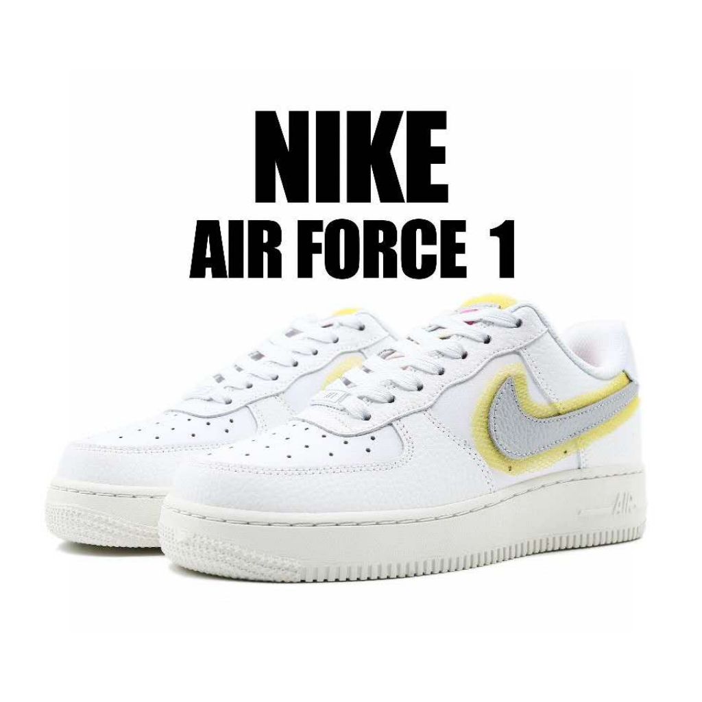 nike air force one white yellow