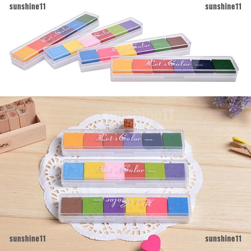 Download Non-Toxic Color Ink Pad Inkpad Rubber Stamp Finger Print DIY Craft Stamp | Shopee Singapore