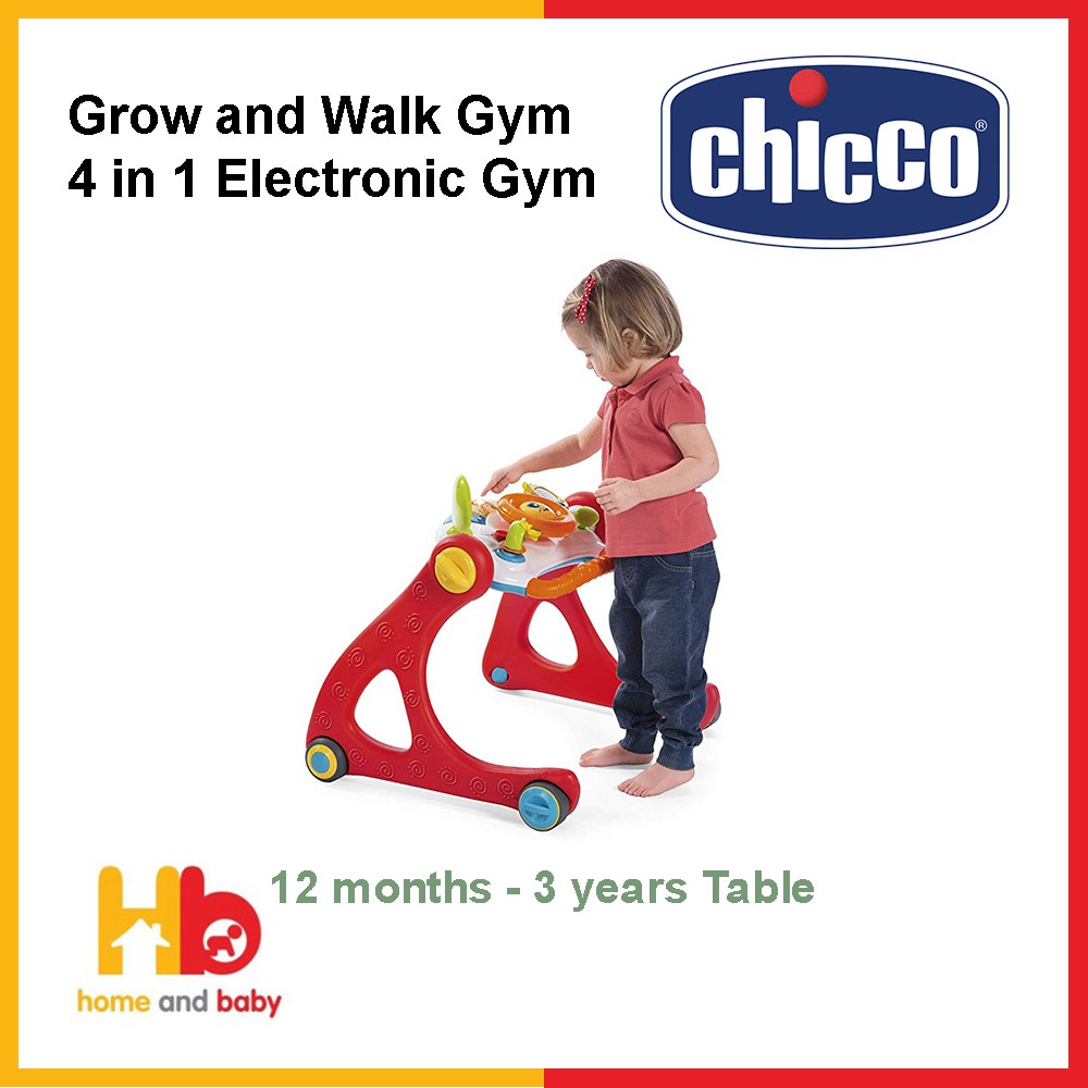 chicco electronic 4 in 1 grow and walk play gym walker