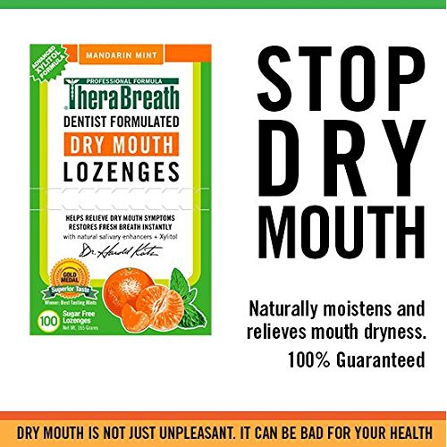 Therabreath Dry Mouth Lozenges Mandarin Mint Flavor Relieve Dry Mouth Symptoms Restores Fresh Breath Instantly Shopee Singapore