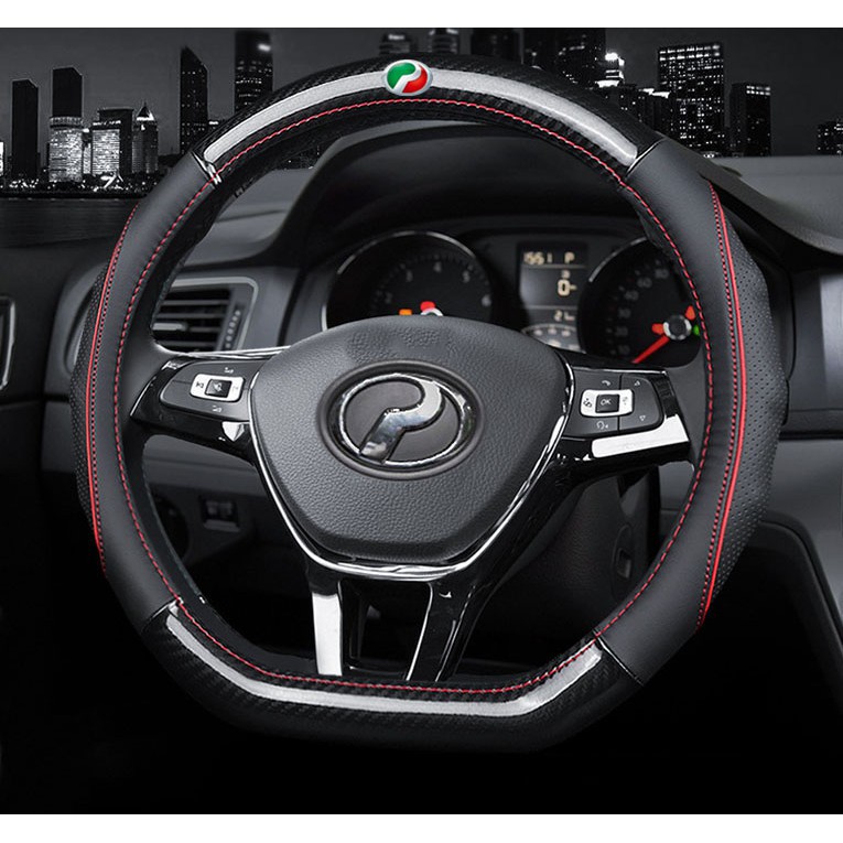 Perodua Car Steering Wheel Cover car accessories Carbon 