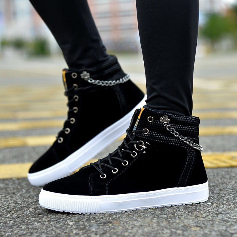 mens high top sneakers leather