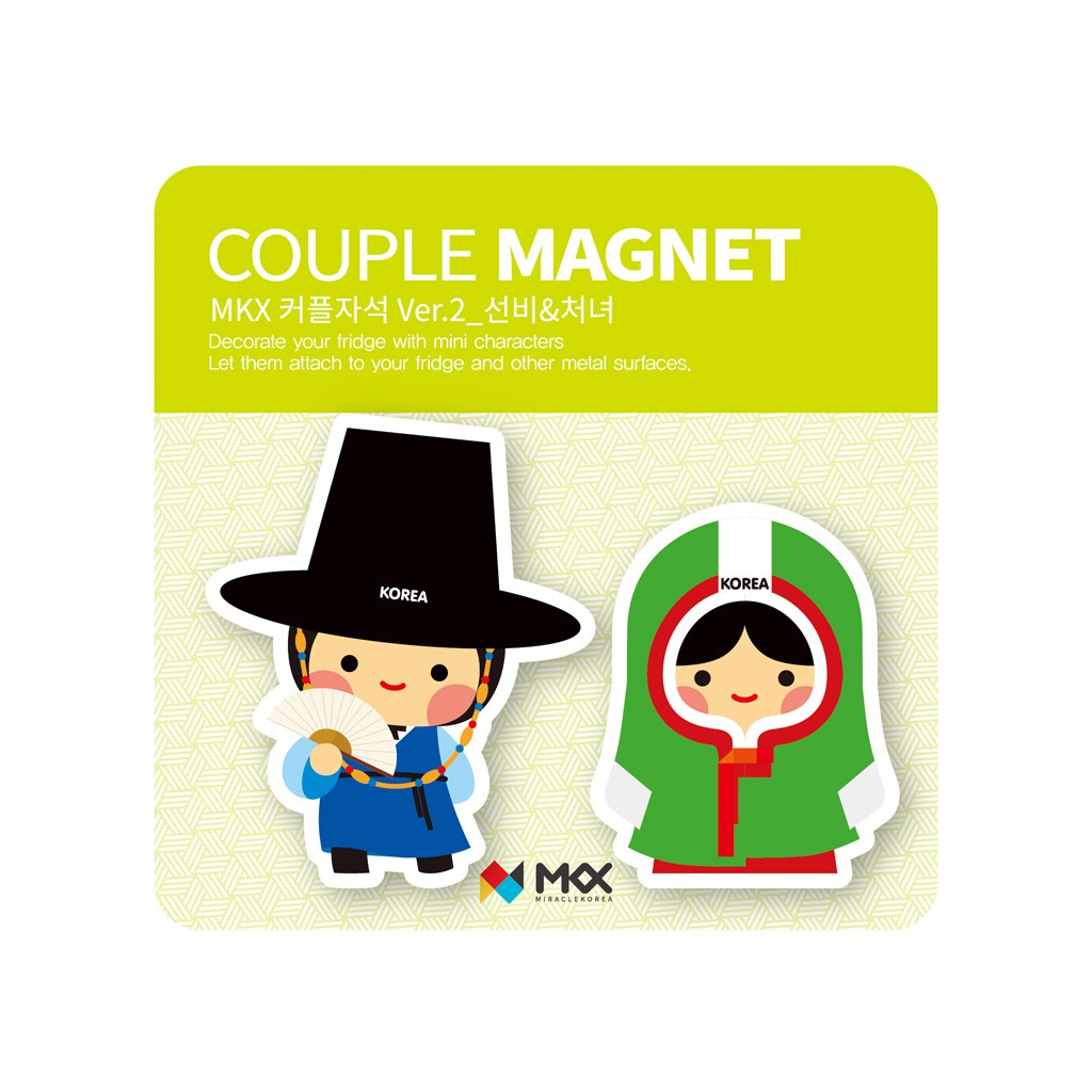 Korean Traditional National Costume Cubic Magnet 5pcs Magnetic Memo Holder Gift 