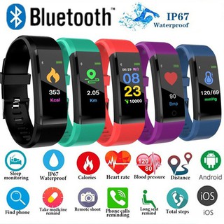 🔥PRO VERSION🔥Jam pintar Smart Band Sport Smart Watch Fitness Tracker Blood Monitor Bluetooth ID115 Plus