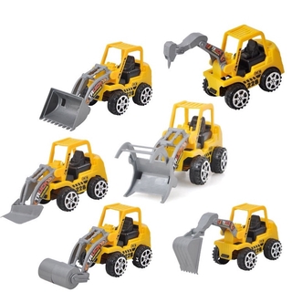6 Engineering Vehicle Model Excavator Bulldozer Kid's Toys #8