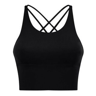 Spaghetti Strap Cross Beauty Exercise Underwear Yoga Clothes Women S New Backless Workout Bra Small Sling运动内衣瑜伽服女新款露背健身 Shopee Singapore