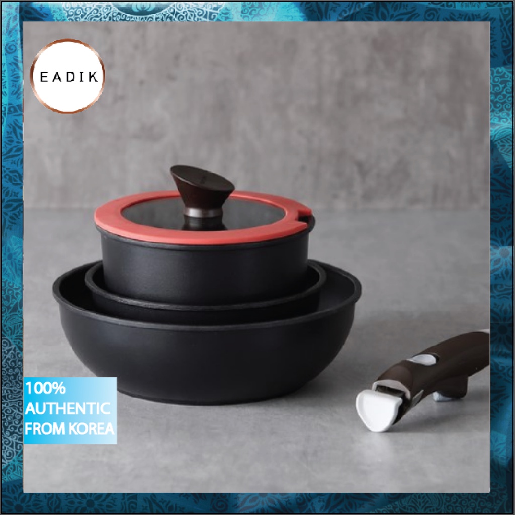 [Neoflam] Detachable Midas Plus IH Induction Pot Frying Pan Set of 5 / LCH store Korean Midas