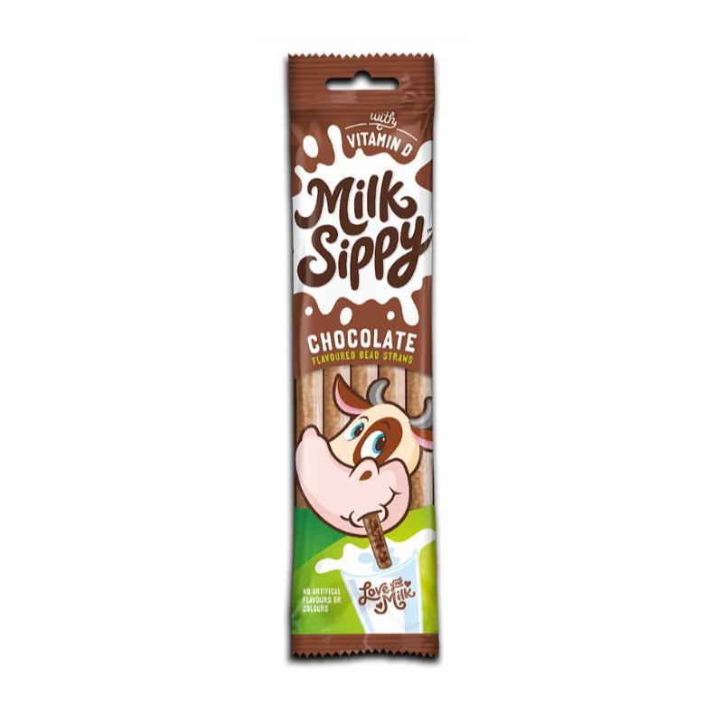 Milk Sippy Flavoured Bead Straws Chocolate 30g Sonnamera (Halal