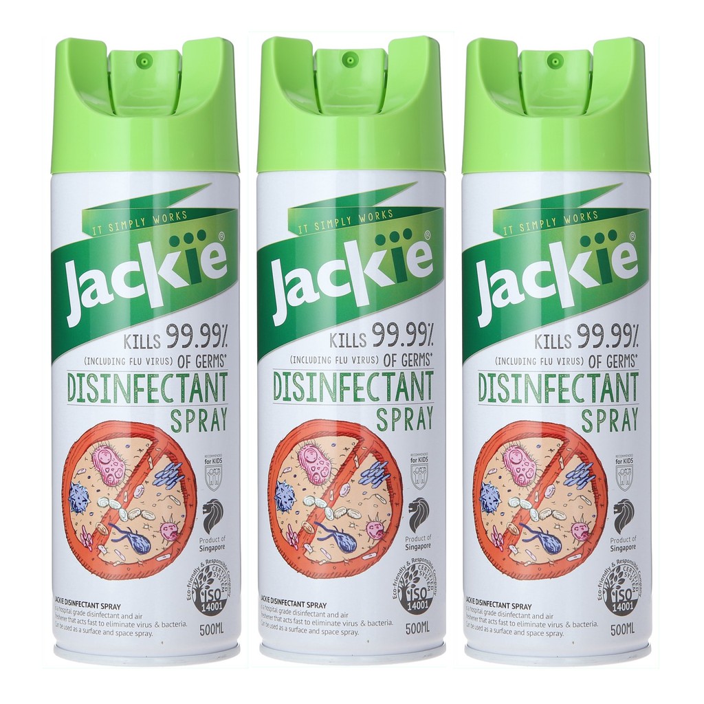 Jackie Disinfectant Spray 500ml. Laboratory tested Effective, Made in SG! Shopee Singapore