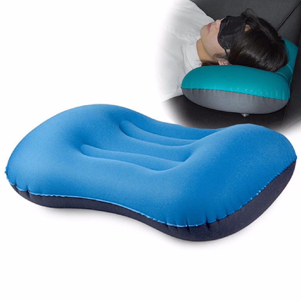 Inflatable Pillow Camping Sleeping Neck Pillow Lunch Break Cushion