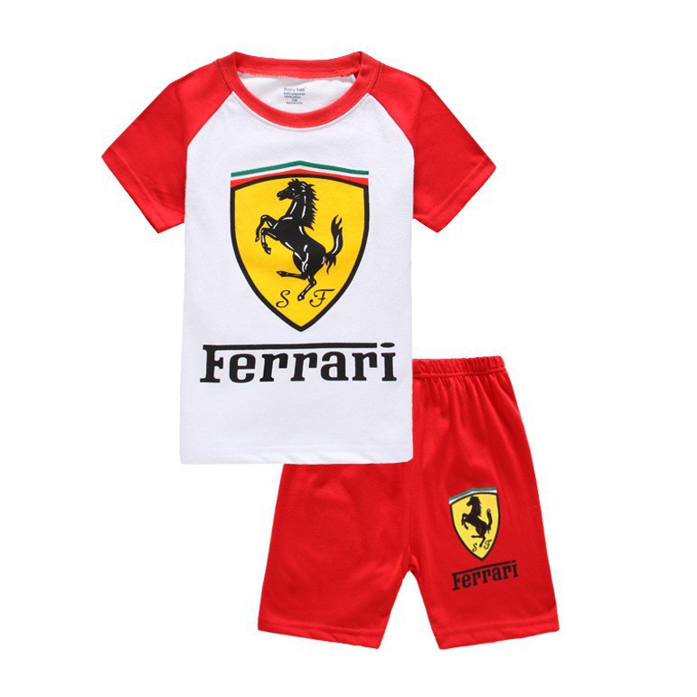 Kids Boys Ferrari Pajamas Set Short 
