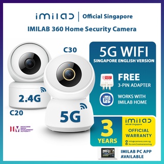 [OFFICIAL SG 3 YEAR WARRANTY] IMILAB 360 C20/ C30 Home CCTV IP Camera Wifi Security Night Vision Motion Detection PC App