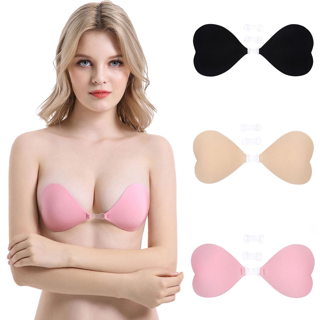 💖 💖Women Strapless Bra Push up Invisible Bra Self Adhesive Silicone Bra