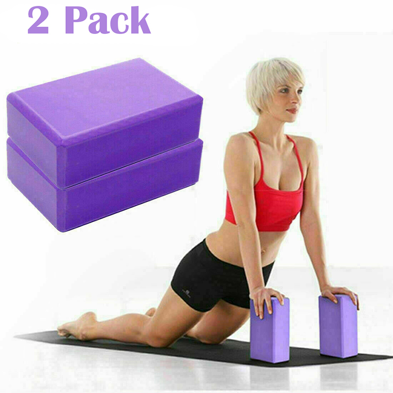 EVA Foam Anti Slip Exercise Yoga Blocks Lightweight Versatile Fitness Balance Brick，Set of 2 