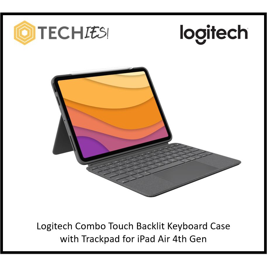 Logitech Combo Touch Backlit Keyboard Case with Trackpad for iPad Air