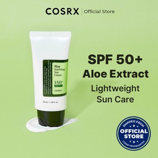 Image of [COSRX OFFICIAL] Aloe Soothing Sun Cream SPF 50 PA+++ 50ml, Aloe Extract 5,500ppm, Mild Hydrating Sunscreen