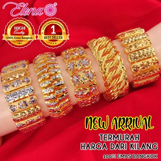 Elena Emas Korea Bracelet Set Gelang Loket Biskut Tawar En7 Ep15 Eb260 Singapore