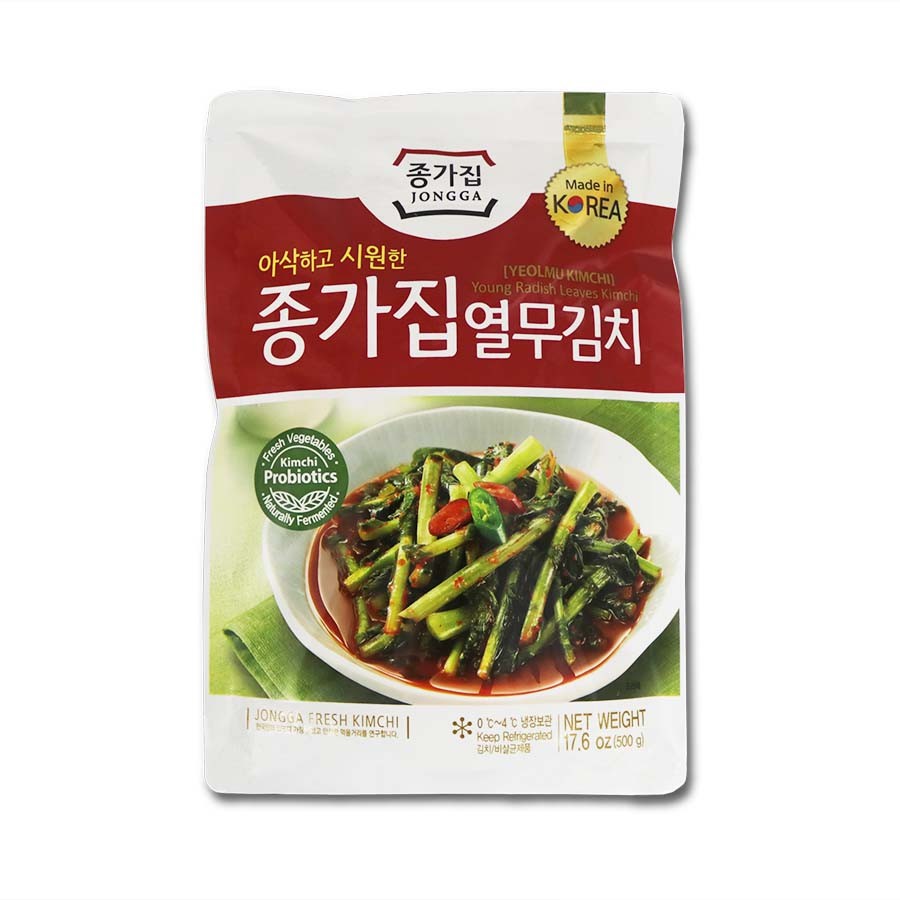 Jongga Yeolmu Kimchi, Young Radish Leaves Kimchi 500g [종가집 열무김치 500g