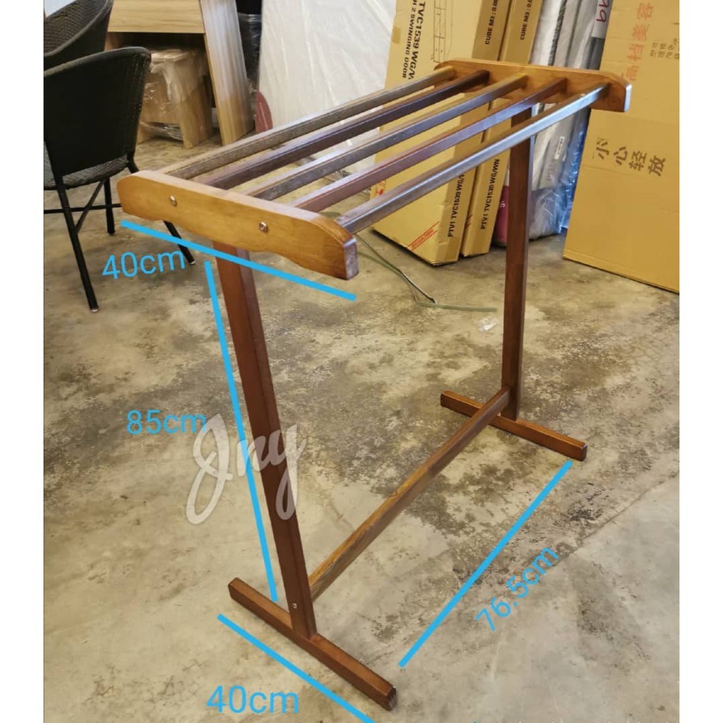 Shop Malaysia Towel Hanger Solid Wooden Towel Hanger Rak Tuala Kayu Penyidai Kain Kayu Towel Rack Shopee Singapore