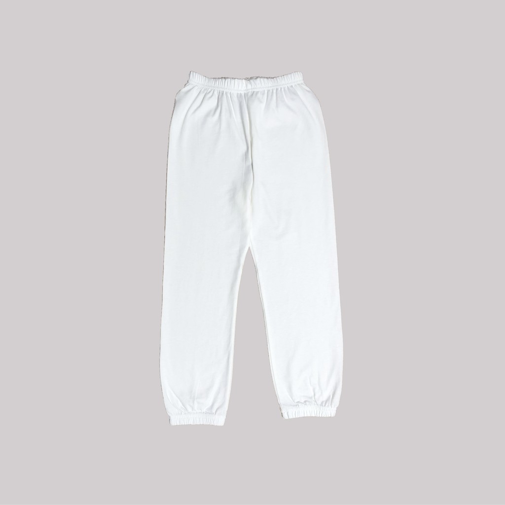 white plain sweatpants