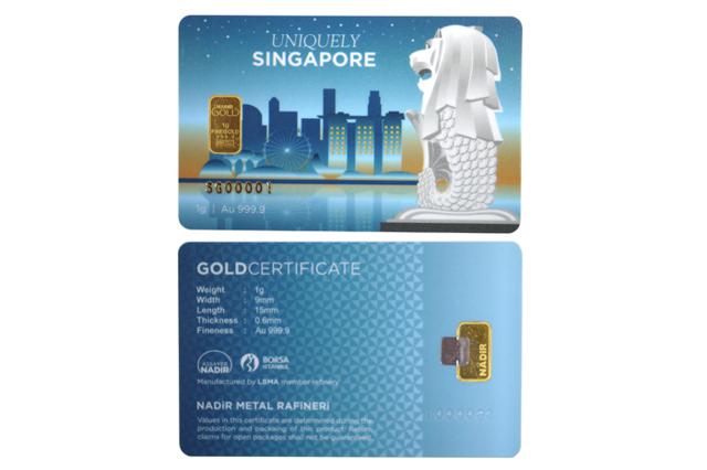 Nadir Gold 1 Gram Gold Bar Merlion Series Shopee Singapore