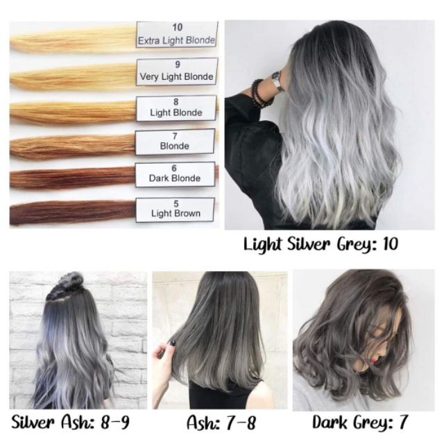 Hair Colour Dye Ash Grey 烟熏灰色 30Ml 【 Repack】/ Fruity Color Dye Grey |  Shopee Singapore