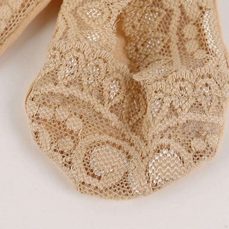 Baby Girl Boat Socks Anti-skid Strip Hollow Lace Shallow Socks #6