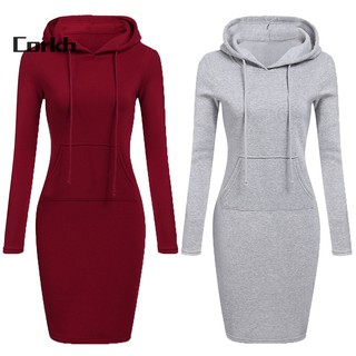 hoodie dress knee length