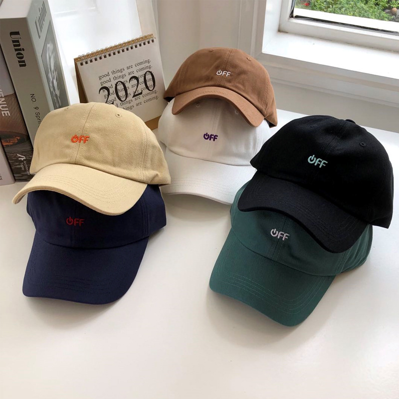 Korean Classic Off Letters Embroidery Texture Soft Top Baseball Cap Shopee Singapore - the green and blue baseball cap texture roblox