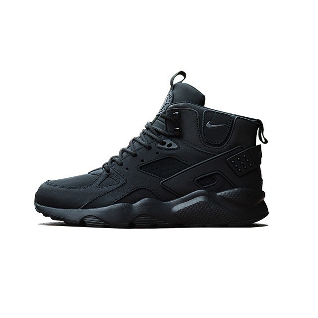 Nike huarache high top 2024 black