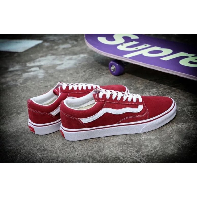 vans shoes in red colour