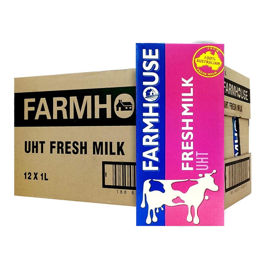 Free Delivery Farmhouse Farmhouse Uht Fresh Milk 1l Pack Of 12 Shopee Singapore