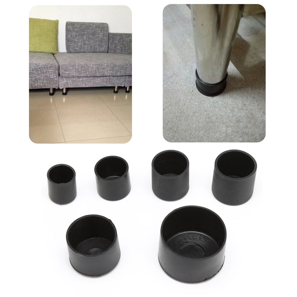 4x Rubber Chair Ferrule Anti Scratch Furniture Feet Leg Floor Protector Caps