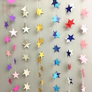 4M Star Garland Banner Paper Stars Streamer Bunting for Birthday Party Decoration Kids Room Decor Baby Shower Supplies #3