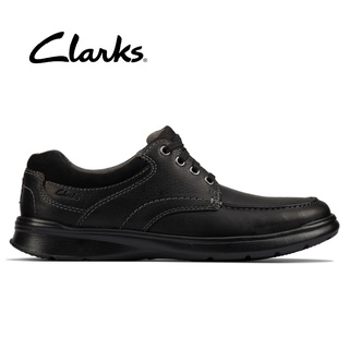 CLARKS Cotrell Edge Black Oily Leather Mens Shoes