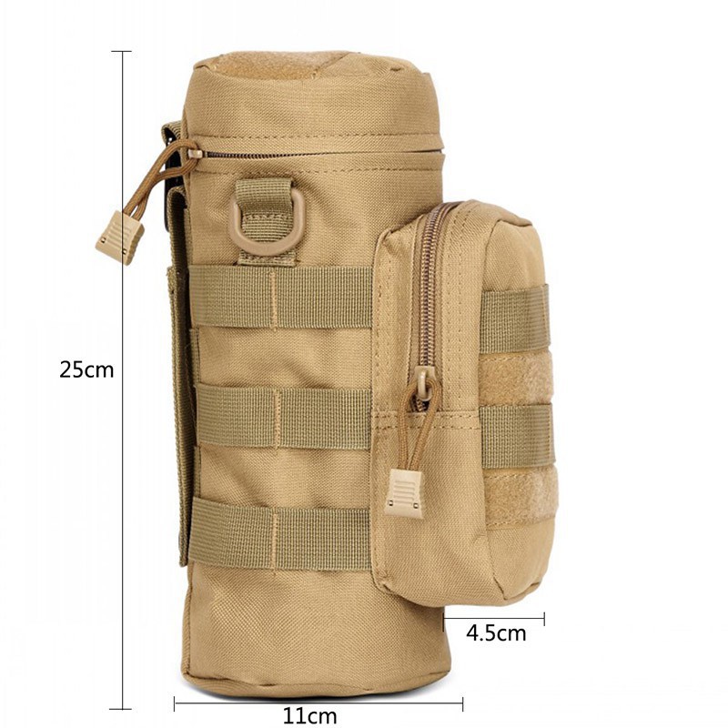 SHURUN Military MOLLE Tactical Travel Water Bottle Kettle Pouch Carry Bag Case for Outdoor Activities 