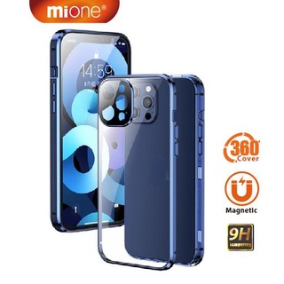 Mione 13 Case Magnetic Case 360 Full cover Double Sided Glass Camera Cover Protection IP 11 12 13 Pro Max Phone Cover Case