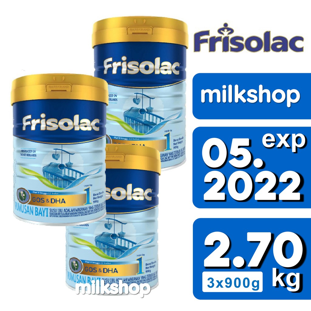 Frisolac 1 Tin 3x 900g Total 2 7kg Friso Gold Can Step 1 Formula Milk Baby Formula 8716200729468 Exp 05 2022 Shopee Singapore