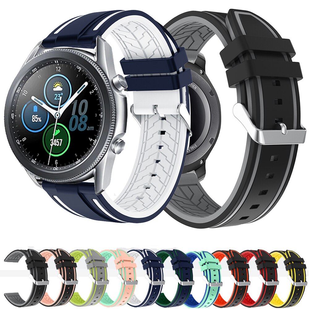 22mm Watch Band For Samsung Galaxy Watch 3 45mm Gear S3 Frontier Galaxy Watch 46mm Strap Silicone Watch Strap Watchband Bracelet Shopee Singapore