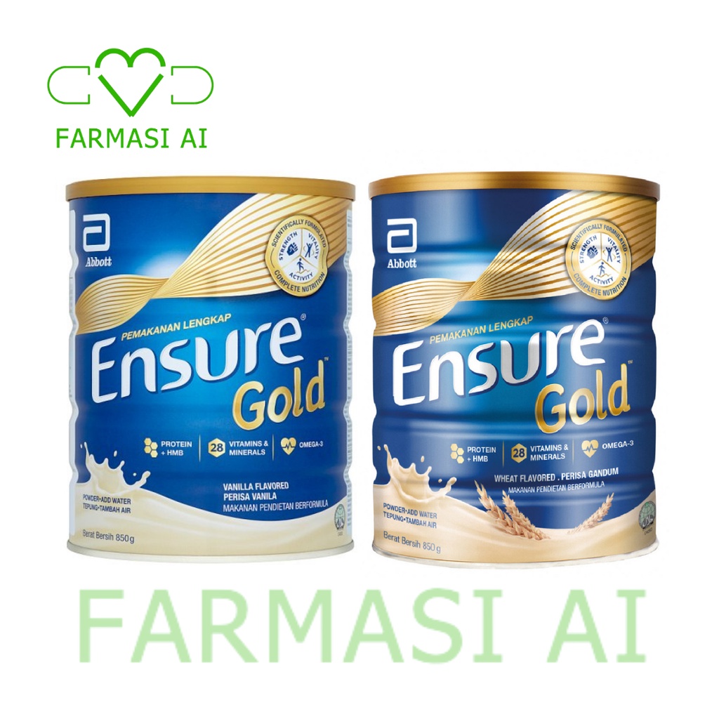 Abbott Ensure Gold Complete Nutrition Wheat Flavour 850g (Exp: 01/2024 ...