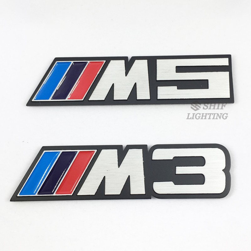 1 X Metal M3 M5 Logo Car Auto Side Rear Emblem Badge Sticker Decal For Bmw Shopee Singapore