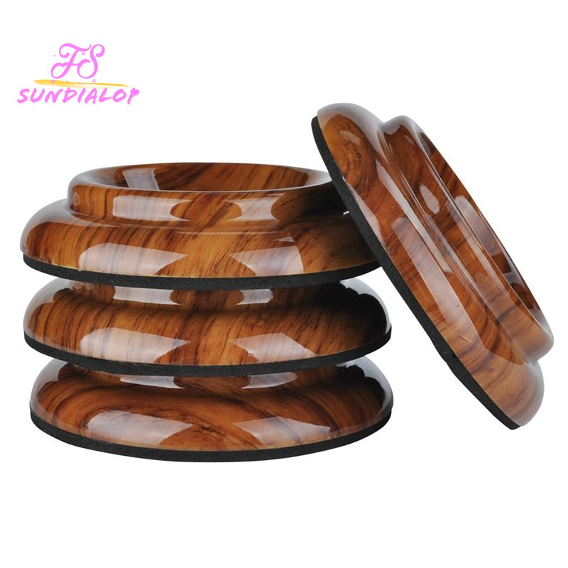 4pcs Upright Piano Caster Cups Rosewood Color Piano Caster Piano