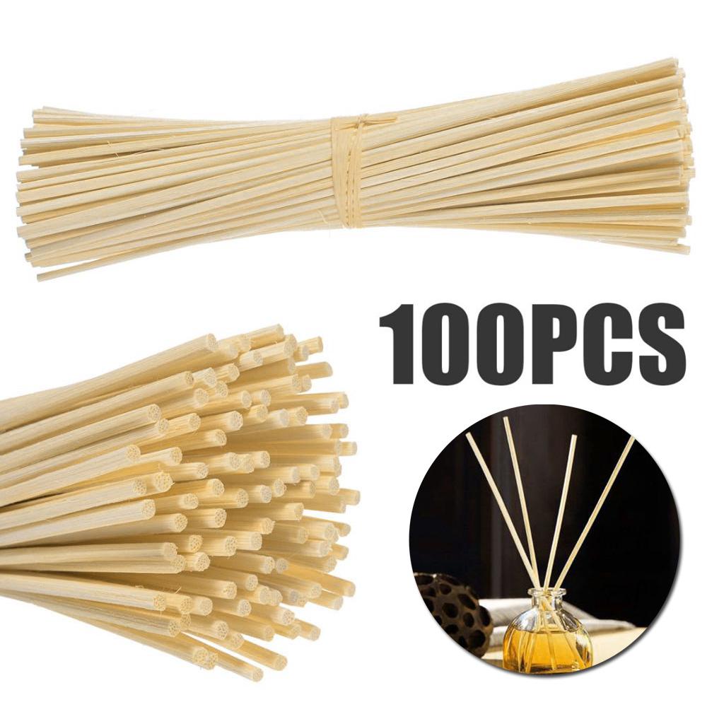 Useful Room 100pcs Reed Fragrance Rattan Perfume Aroma Essential Oils Natural Refill Home Office Oil Diffuser Sticks #1