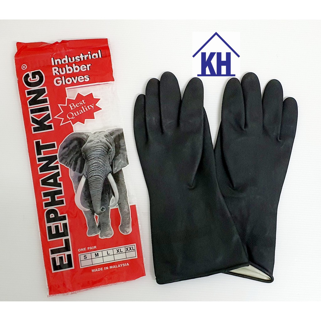 Elephant King Industrial Rubber Gloves Xl Cap Gajah Sarung Tangan Getah 大象牌橡胶手套 Best Quality Ready Stock Fast Ship Shopee Singapore