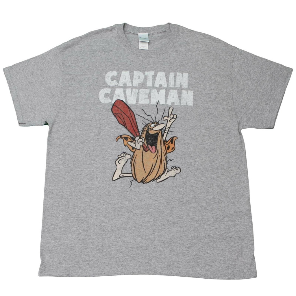 Summer new trend Vintage Hanna Barbera Captain Caveman 90S Cartoon T-Shirt  Mens Tops | Shopee Singapore