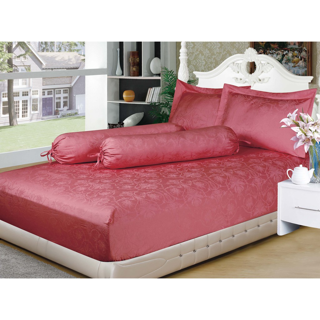 Vallery Premium Pink Queen Bed Sheet B2 Shopee Singapore